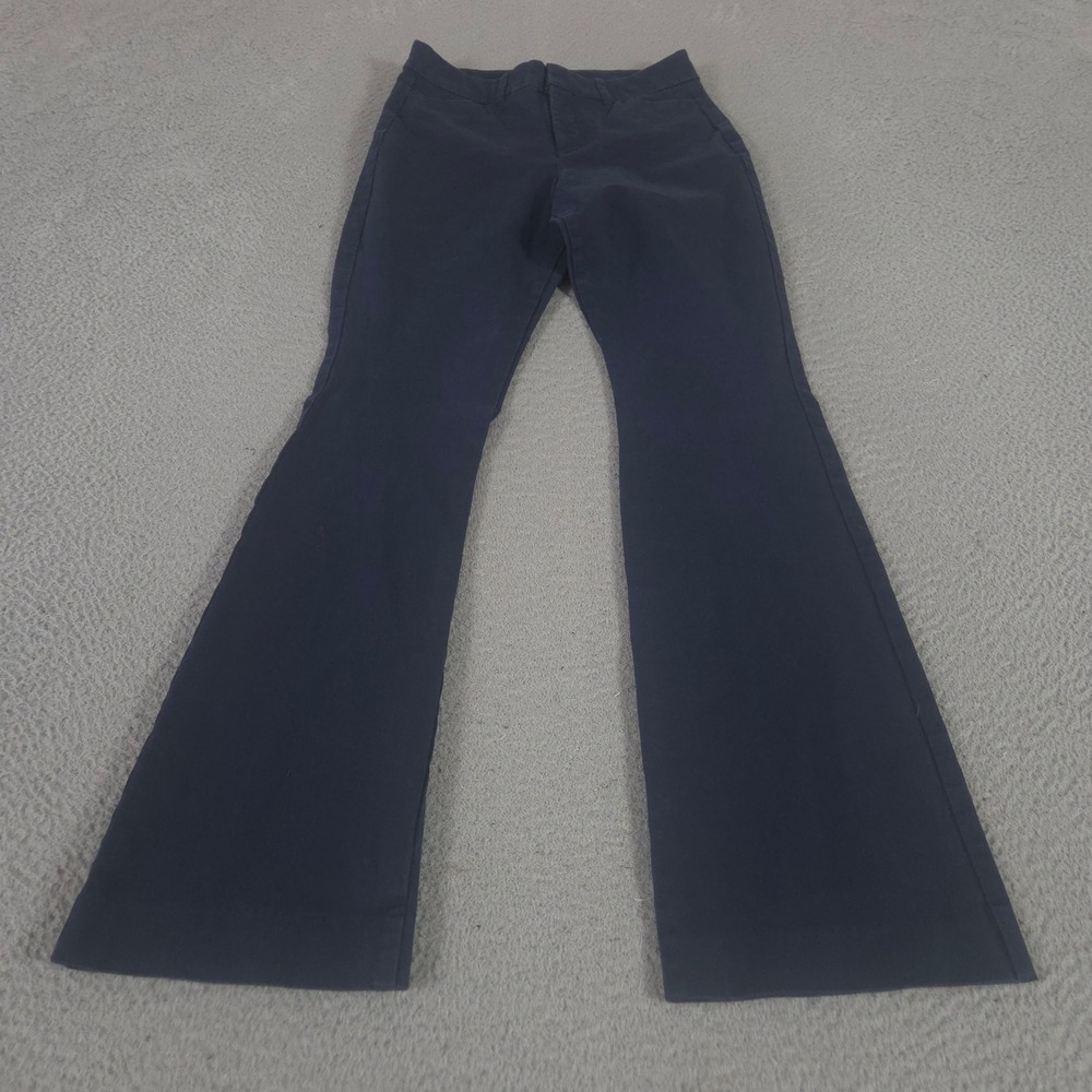 Old Navy Pants Womens 2 Navy High-Waisted Pixie Flare Secret-Smooth Pocket Slack
